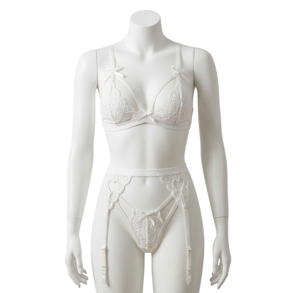 Women's 3 Piece  Lace Lingerie - Garter Belt Set review and price